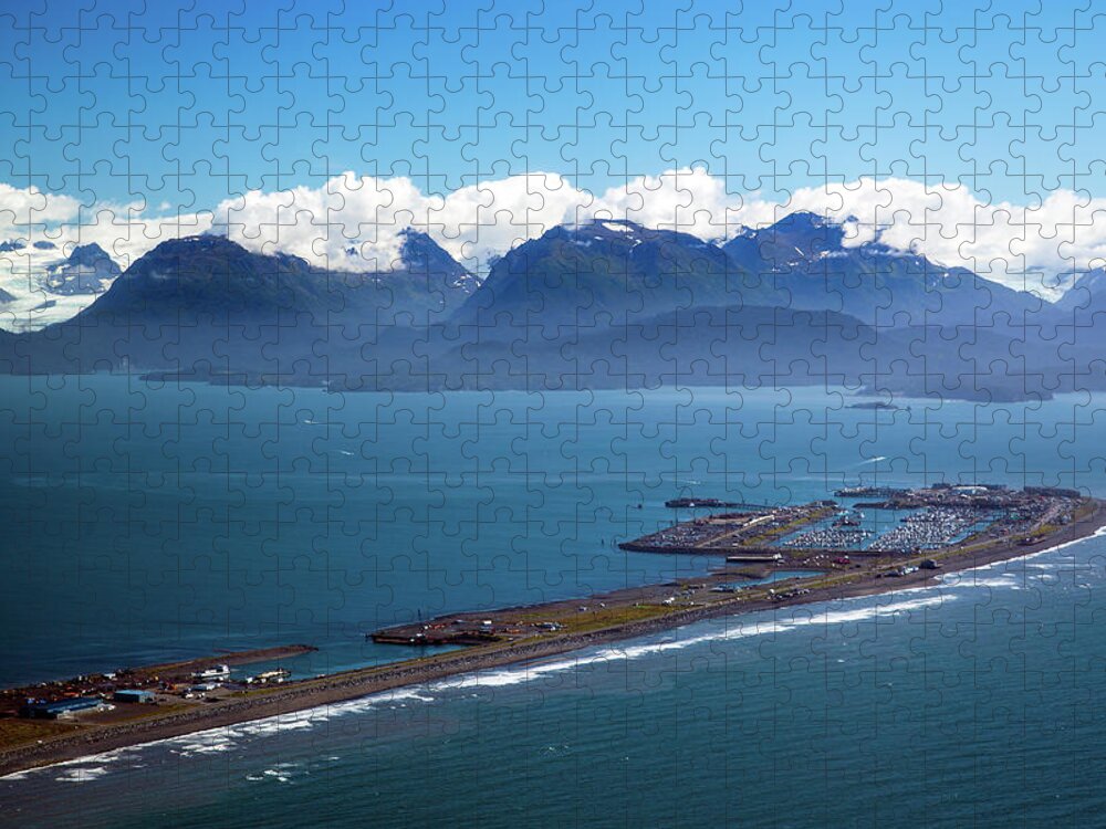Scenics Jigsaw Puzzle featuring the photograph Homer Spit by Daniel A. Leifheit