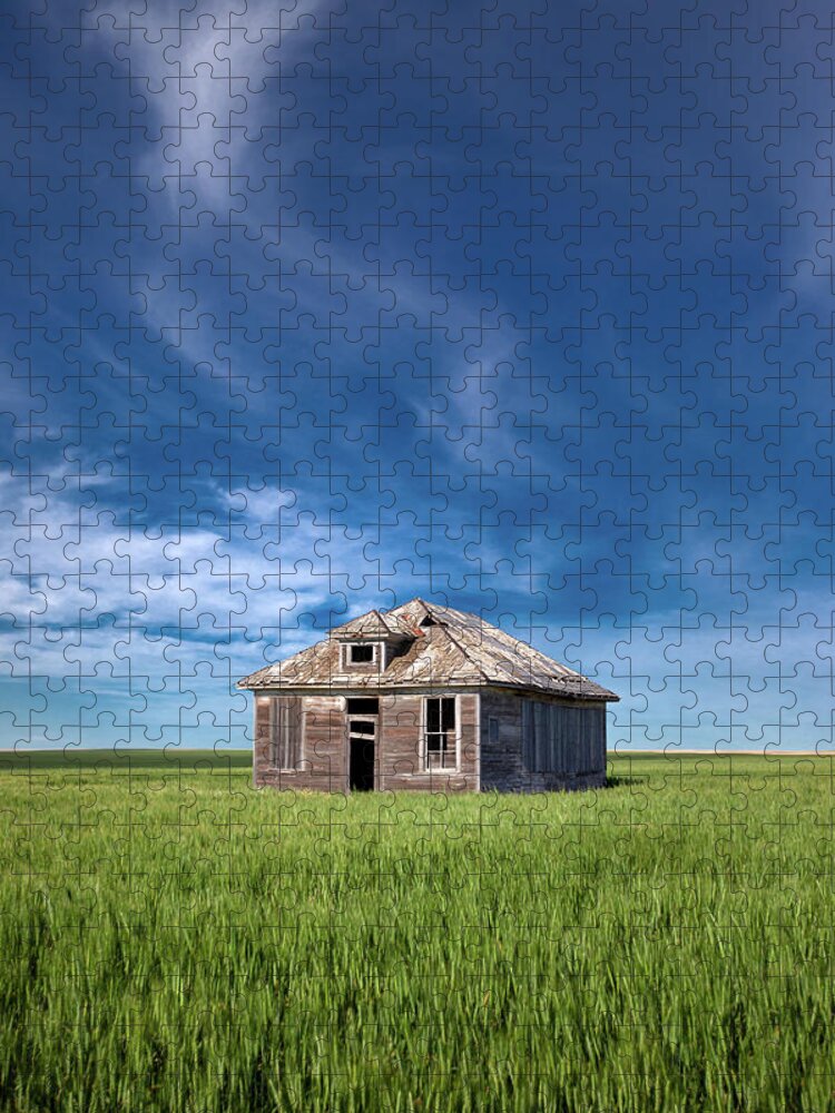 House Jigsaw Puzzle featuring the photograph Homestead and Wheat by Todd Klassy