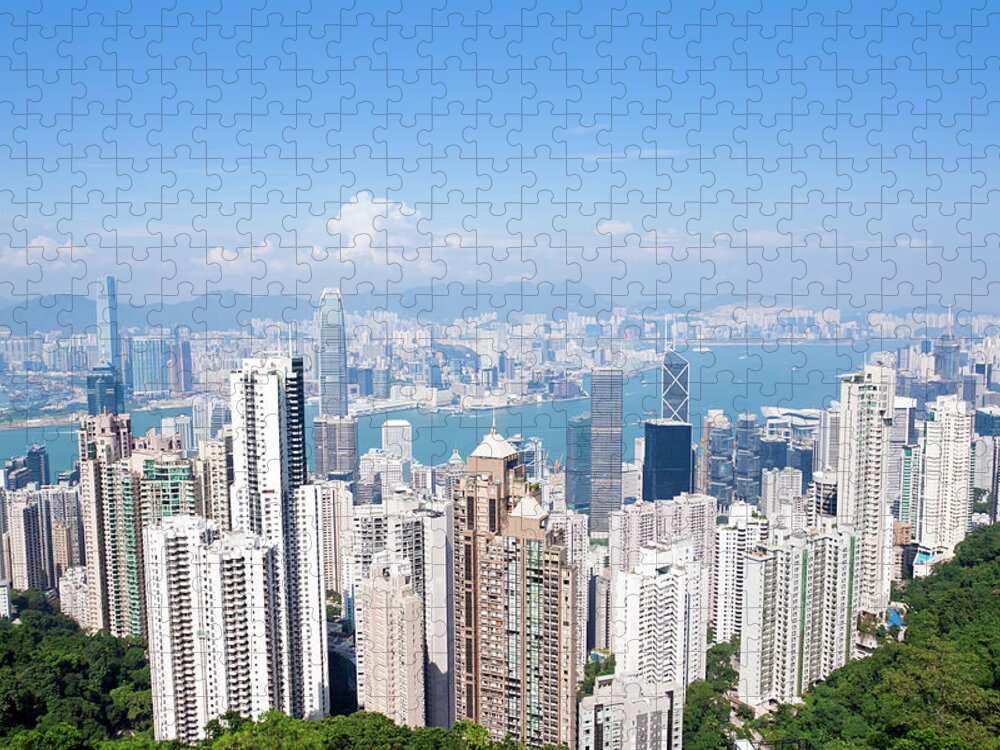 Hong Kong Skyline Jigsaw Puzzle by V2images - Fine Art America