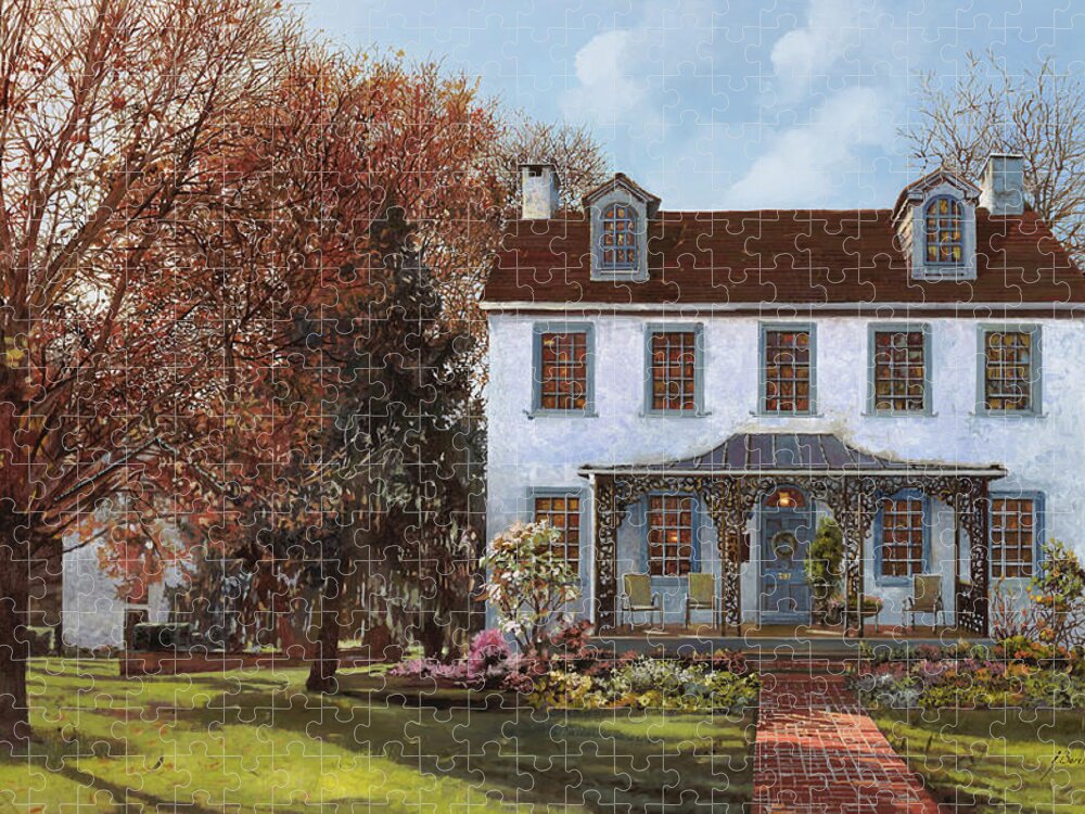 House Du Portail Jigsaw Puzzle featuring the painting House Du Portail by Guido Borelli