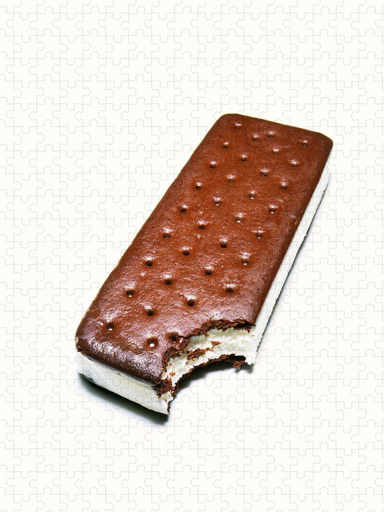 Unhealthy Eating Jigsaw Puzzle featuring the photograph Ice Cream Sandwich by Brian Hagiwara