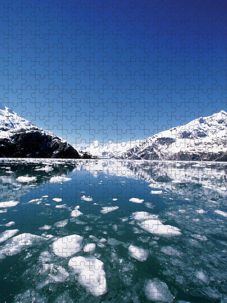 Glacier Bay Jigsaw Puzzle featuring the photograph Ice Melting On John Hopkins Glacier by Medioimages/photodisc