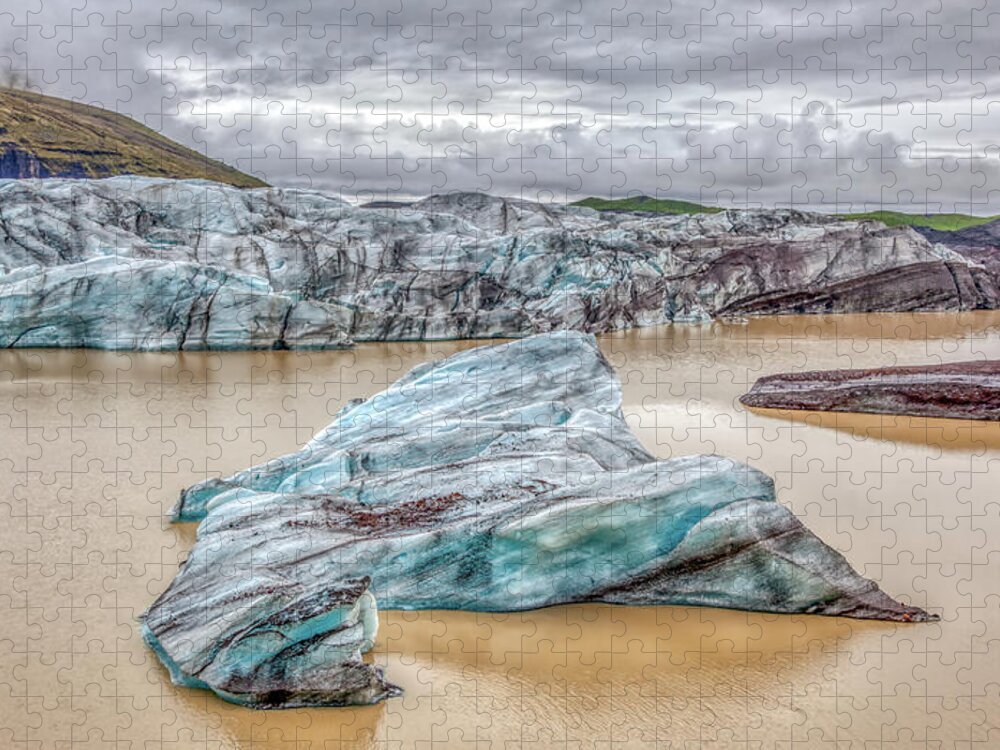 Iceberg Jigsaw Puzzle featuring the photograph Iceberg of Iceland by David Letts