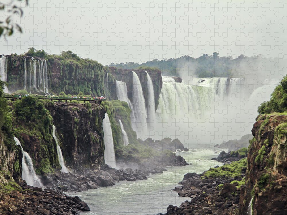 South America Jigsaw Puzzle featuring the photograph Iguazu Falls by Avi Morag Photography