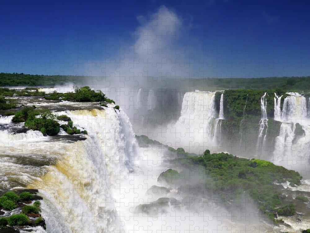 Tropical Rainforest Jigsaw Puzzle featuring the photograph Iguazu Falls by Sjo