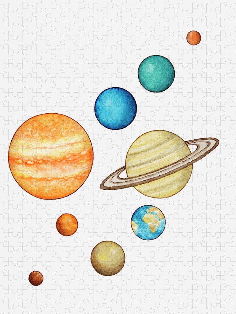 Illustration Of The Planets Of The Jigsaw Puzzle by Dorling Kindersley 