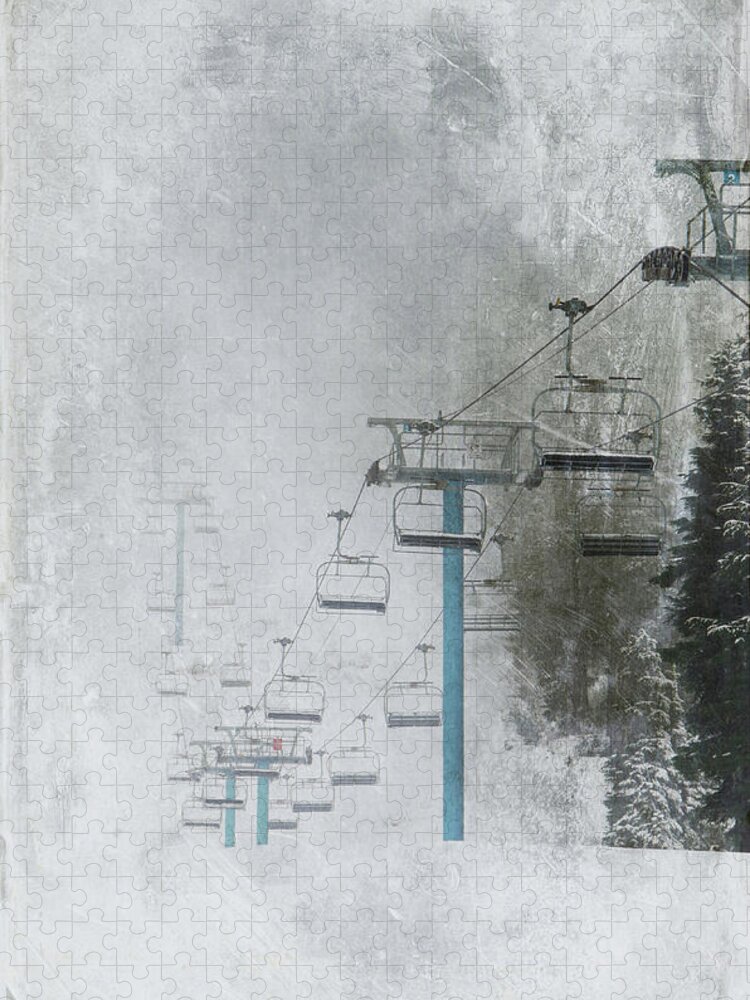 Ski Lift Jigsaw Puzzle featuring the photograph In Anticipation by Marilyn Wilson