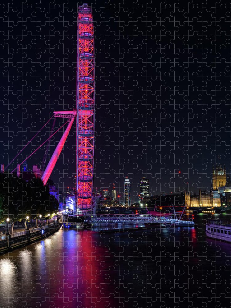 London Eye Jigsaw Puzzle featuring the photograph In the blink of an eye 2 by Steev Stamford