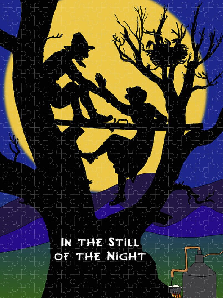 Still Jigsaw Puzzle featuring the digital art In the Still of the Night by John Haldane