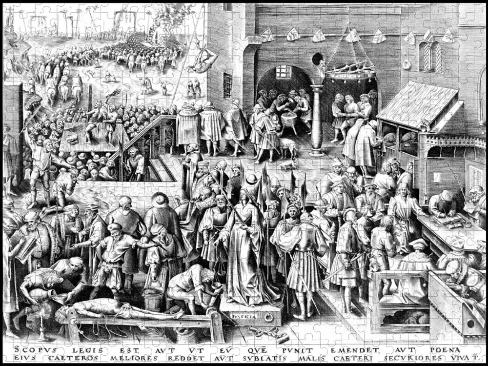 16th Century Jigsaw Puzzle featuring the photograph Inquisition, Justice Blindfolded by Science Source