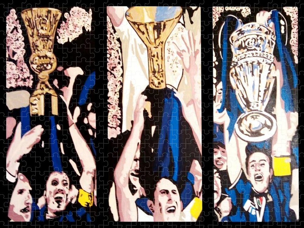 Inter Triplete Dipinto Painting Football Club Internazionale