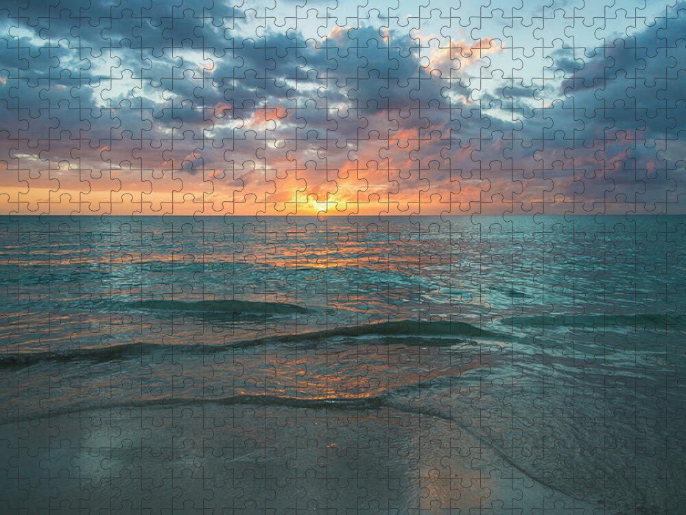 Scenics Jigsaw Puzzle featuring the photograph Jamaica, Sunset Over Sea by Tetra Images