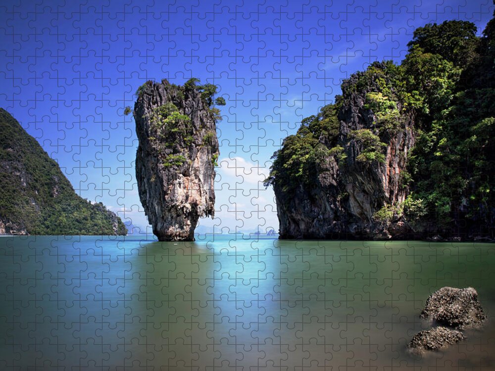 Scenics Jigsaw Puzzle featuring the photograph James Bond Island. Thailand by All Rights Reserved - Copyright