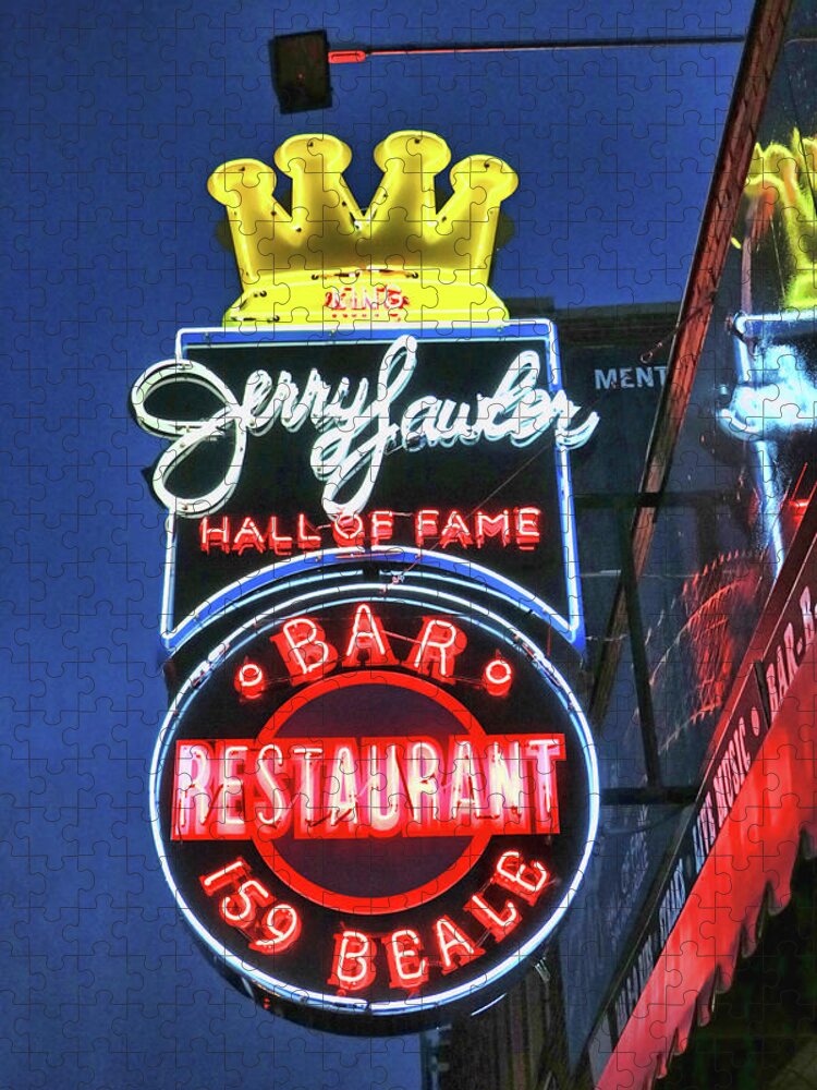 Memphis Jigsaw Puzzle featuring the photograph Jerry Lawler's Hall of Fame Bar and Grill - Memphis by Allen Beatty