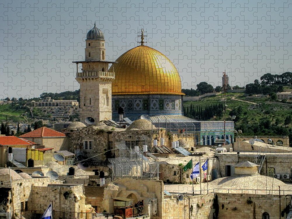 Mosque Jigsaw Puzzle featuring the photograph Jerusalem Blue Mosque by Mariusz Kluzniak