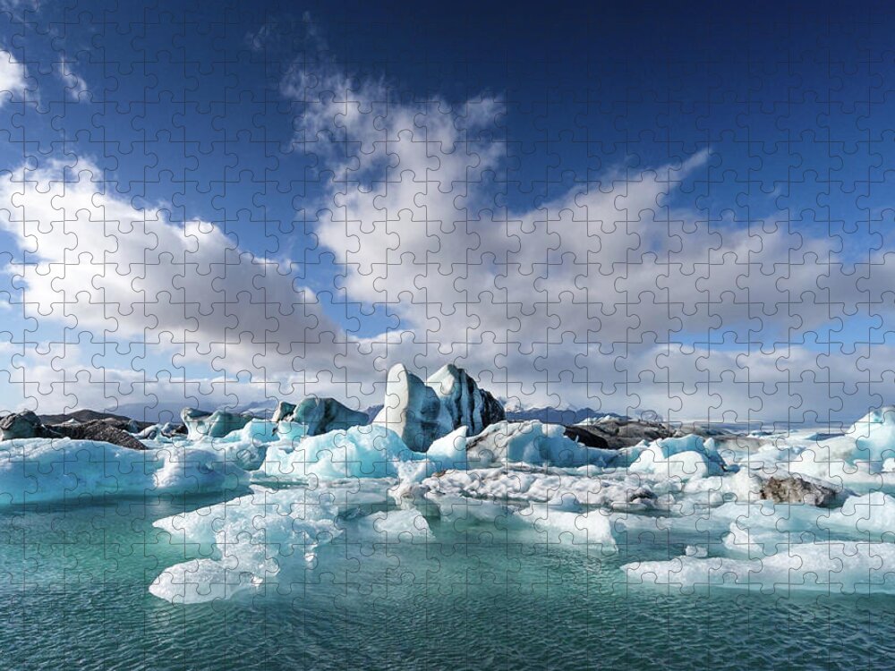 Tranquility Jigsaw Puzzle featuring the photograph Jökulsárlón - Glacier River Lagoon by Daniele Carotenuto Photography