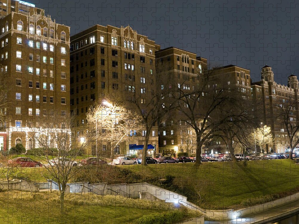 Grass Jigsaw Puzzle featuring the photograph Kansas City Apartment Buildings by Chris Pritchard