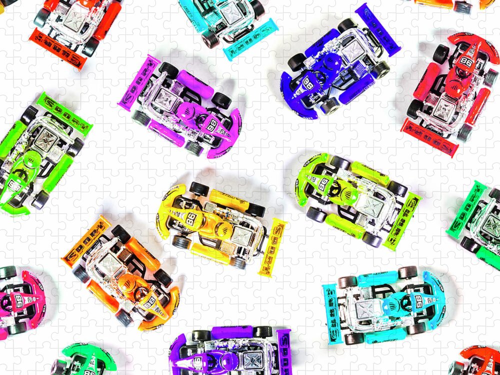 Car Jigsaw Puzzle featuring the photograph Karting patterns by Jorgo Photography