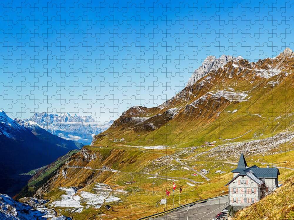 Nature Jigsaw Puzzle featuring the photograph Klausenpasshohe by Rick Deacon