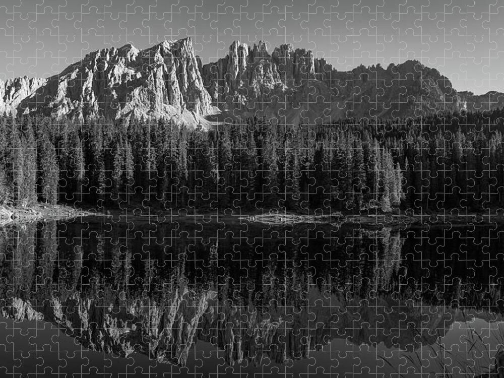 Landscape Jigsaw Puzzle featuring the photograph Lago die Carreza by Hans Partes