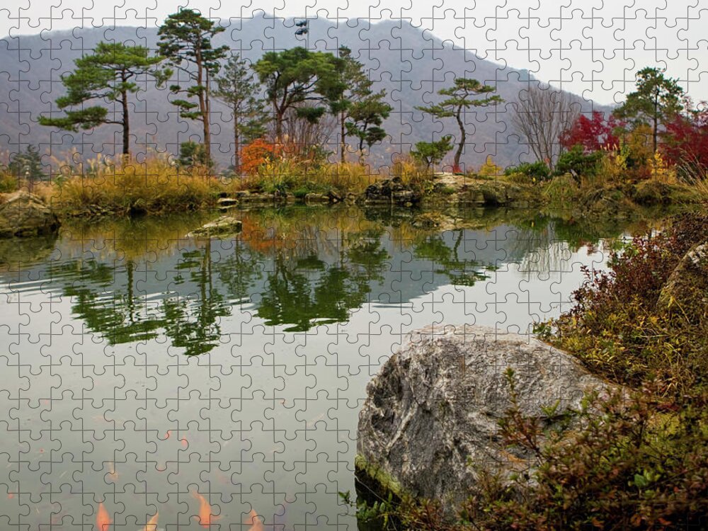 Korea Jigsaw Puzzle featuring the photograph Lake In Korea by Rhyman007
