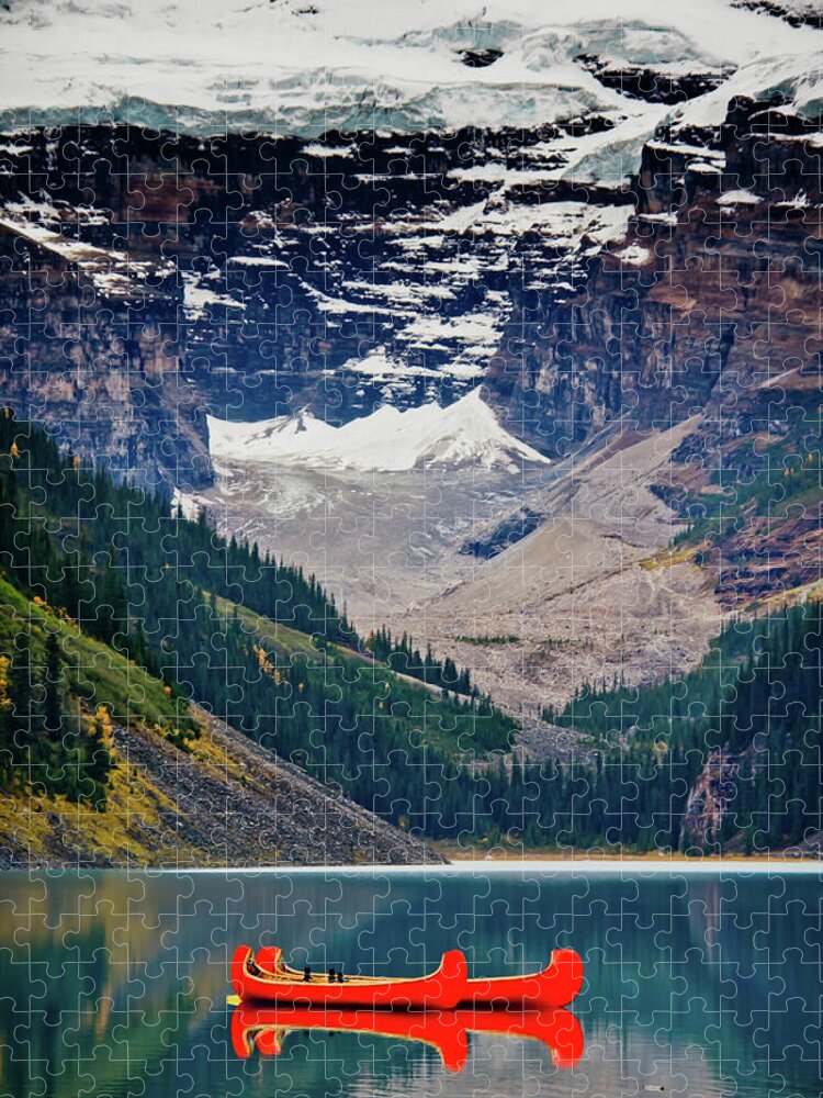 Tranquility Jigsaw Puzzle featuring the photograph Lake Louise by David Appleby