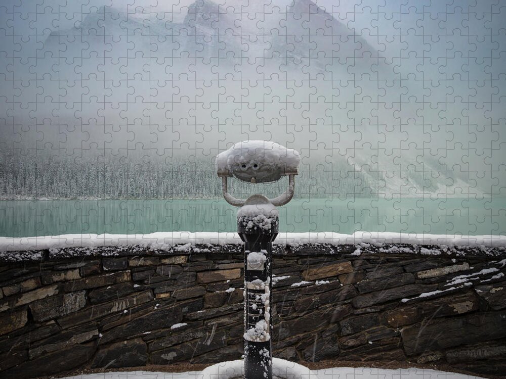 Alberta Jigsaw Puzzle featuring the photograph Lake Louise Winter  by Inge Johnsson