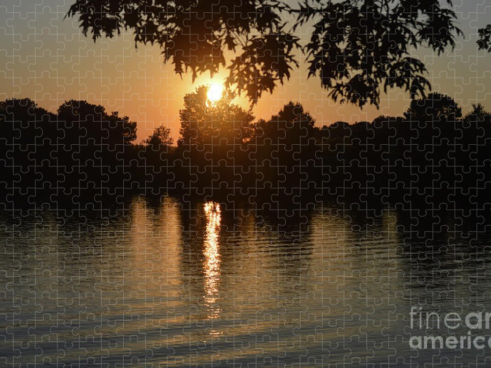 Beautiful Jigsaw Puzzle featuring the photograph Lake Oconee Sunset by Aicy Karbstein