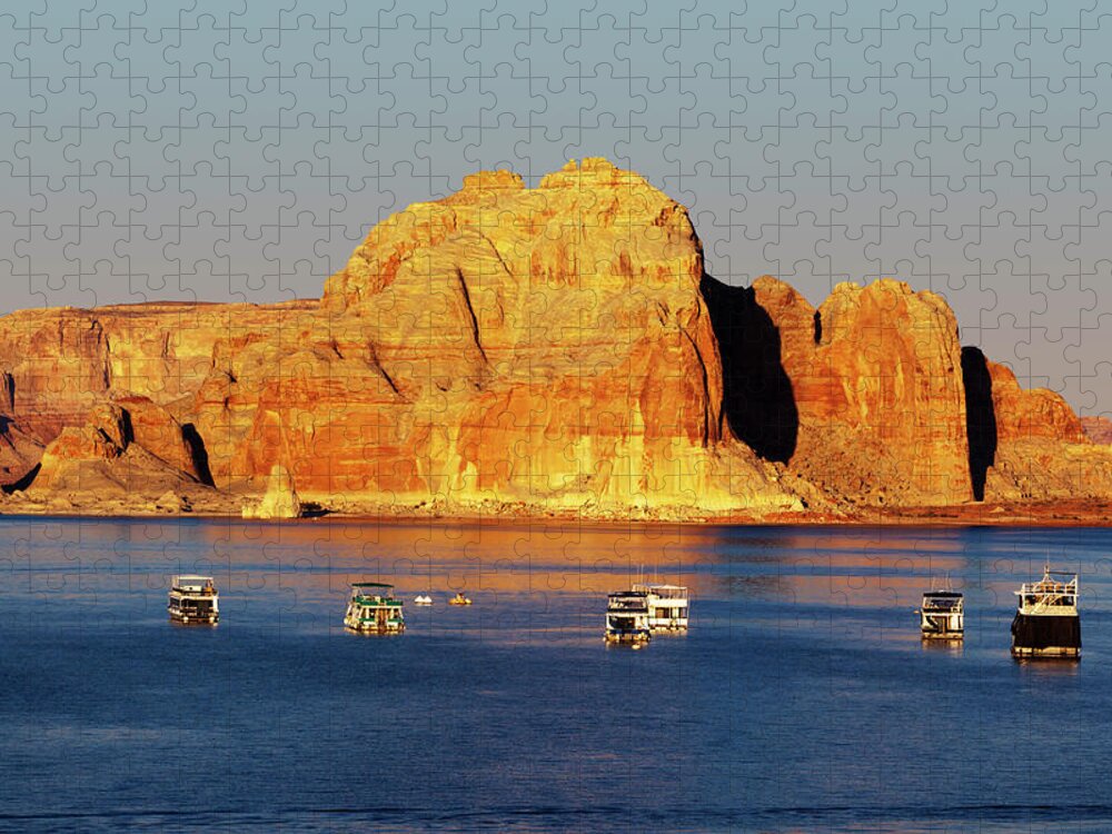 Scenics Jigsaw Puzzle featuring the photograph Lake Powell by Lucynakoch