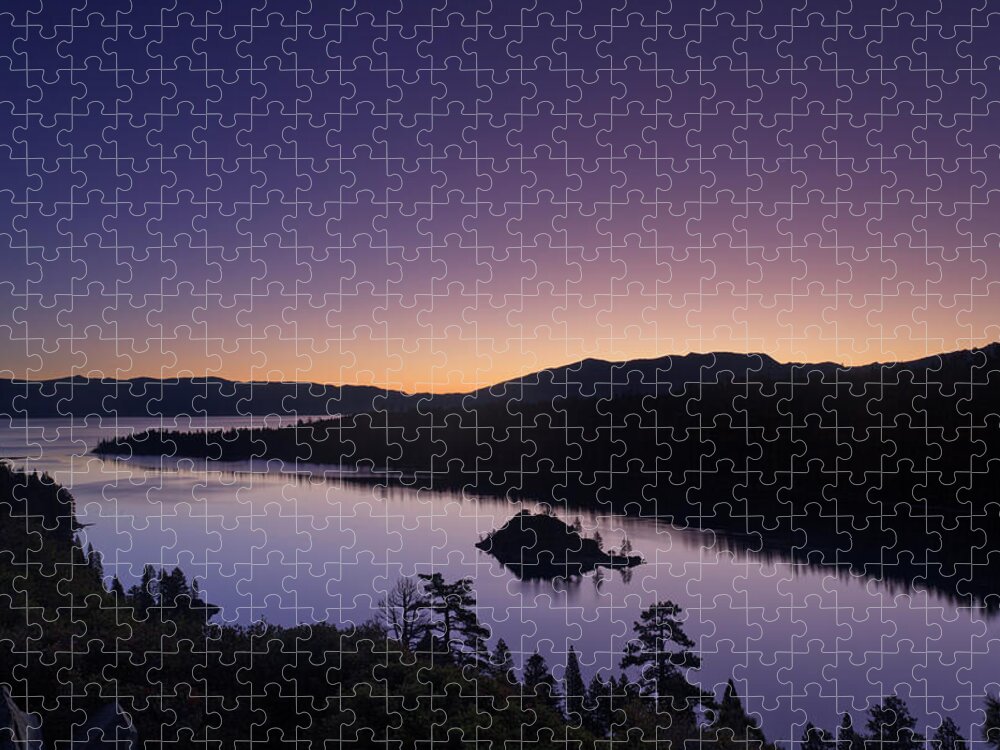 Scenics Jigsaw Puzzle featuring the photograph Lake Tahoe Emerald Bay Dawn by Picturelake