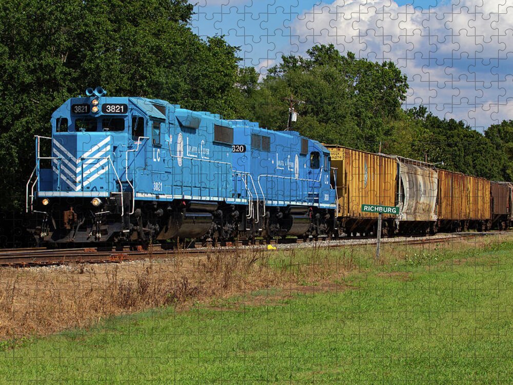 Lancaster And Chester Railroad Jigsaw Puzzle featuring the photograph Lancaster Chester 3821 Train 14 by Joseph C Hinson
