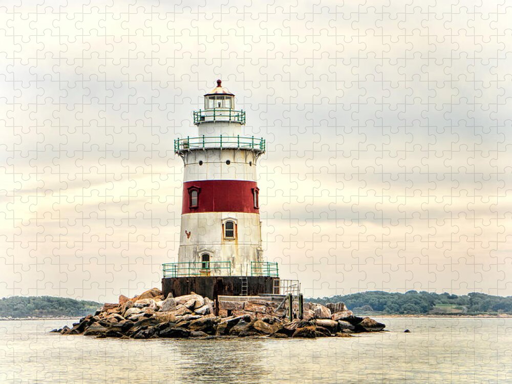 Latimer Reef Lighthouse Jigsaw Puzzle featuring the photograph Latimer Reef Lighthouse by Phyllis Taylor