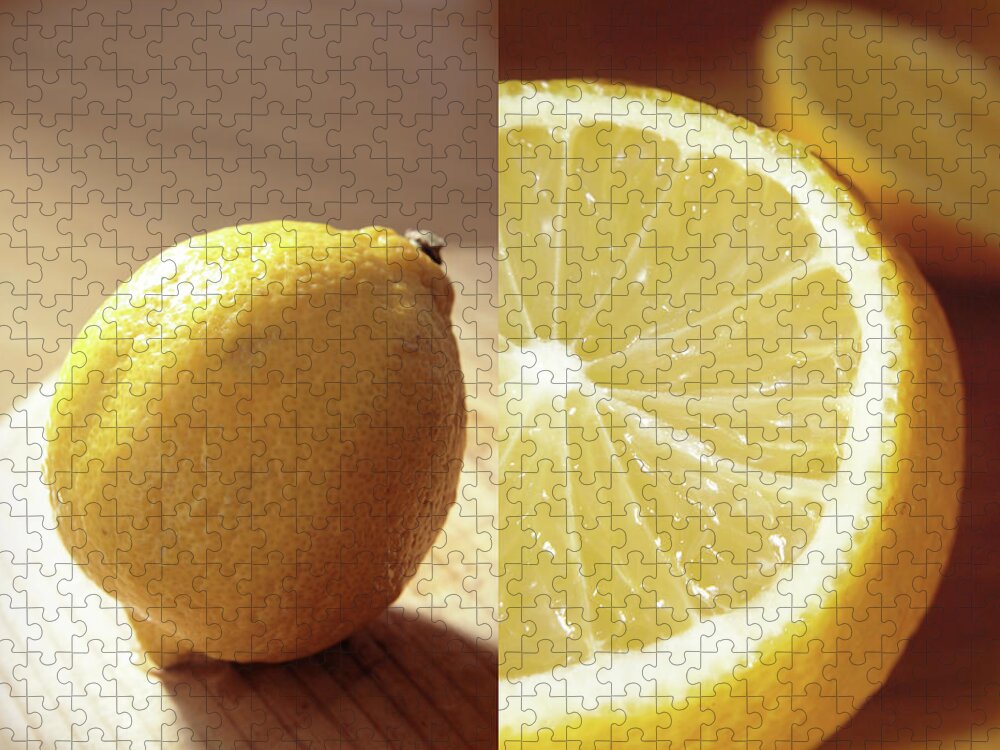 Wood Jigsaw Puzzle featuring the photograph Lemon by Nona Reina · Fotografía