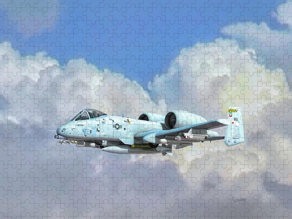 A-10 Jigsaw Puzzle featuring the digital art Lethal Weapon by David Luebbert