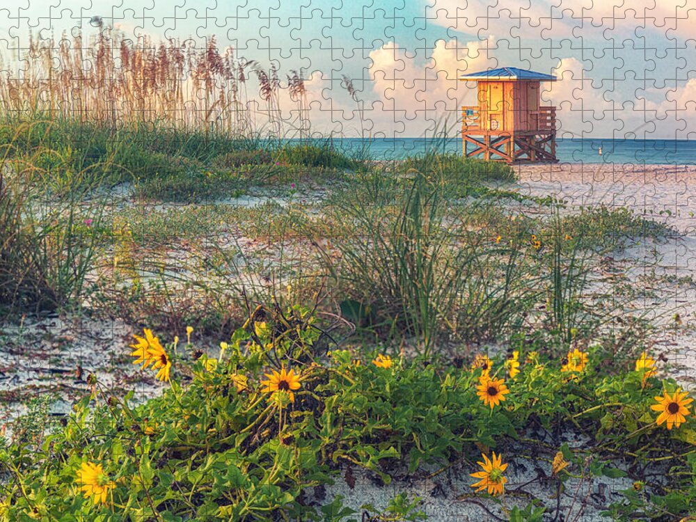 Beach Jigsaw Puzzle featuring the photograph Lido Beach by Rod Best