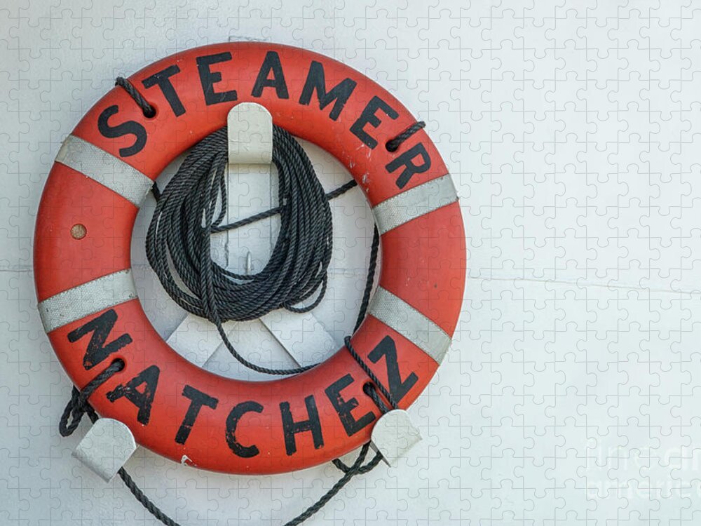 Steamer Jigsaw Puzzle featuring the photograph Life buoy on a ship by Patricia Hofmeester