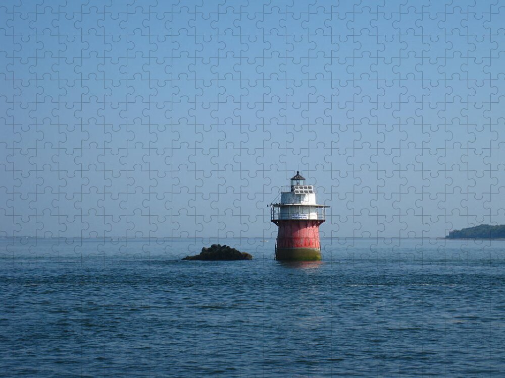 Clear Sky Jigsaw Puzzle featuring the photograph Lighhouse by Daniel Muller