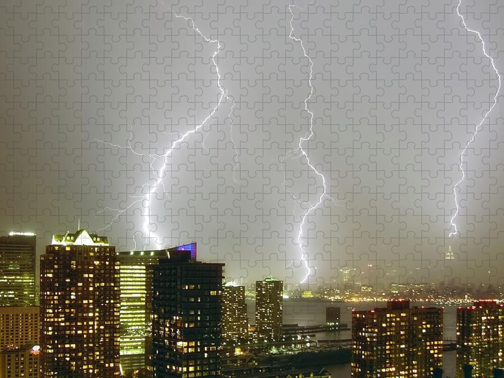 Outdoors Jigsaw Puzzle featuring the photograph Lightning Dance by Photography By Steve Kelley Aka Mudpig