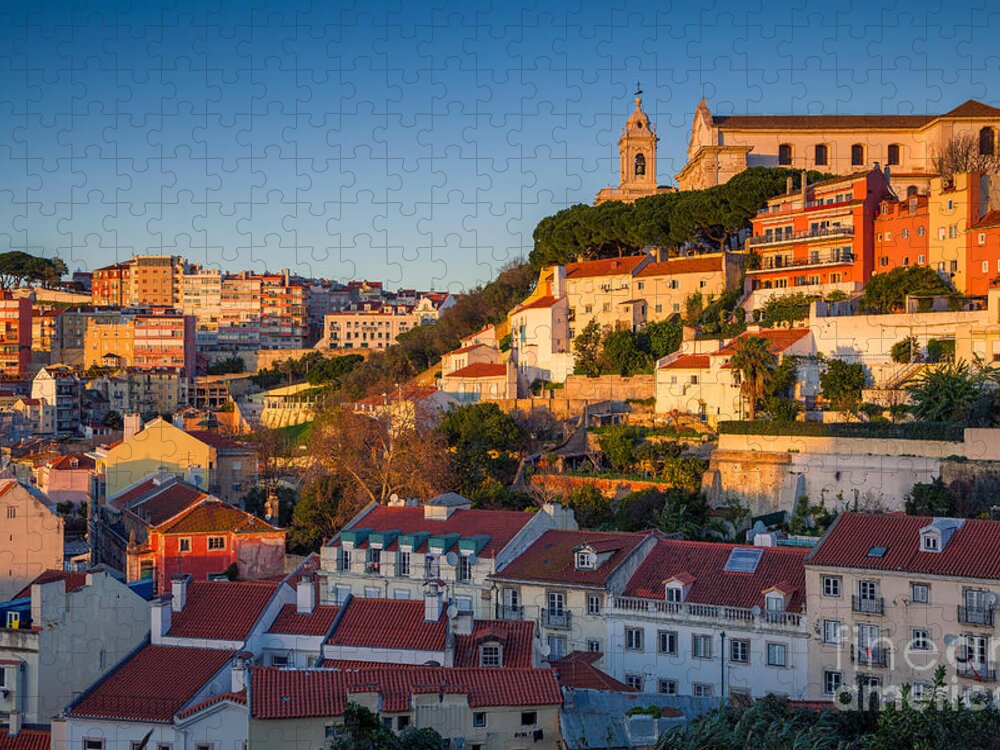 City Jigsaw Puzzle featuring the photograph Lisbon Image Of Lisbon Portugal by Rudy Balasko