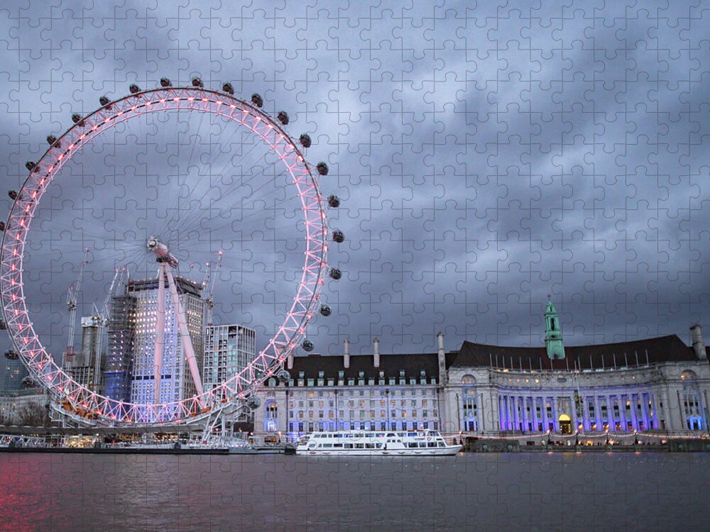 Tourism Jigsaw Puzzle featuring the photograph London Eye by Laura Hedien