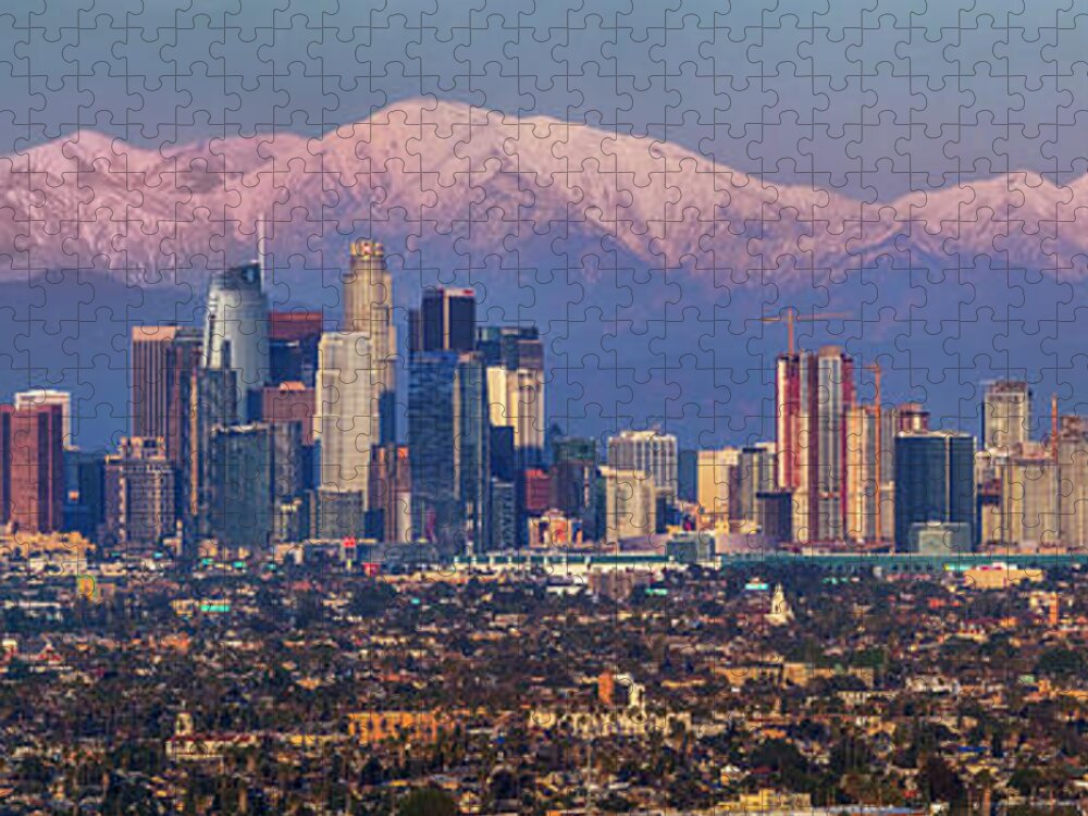 interior Digestive organ Circle Los Angeles Skyline Panoramic Jigsaw Puzzle by Kelley King - Pixels