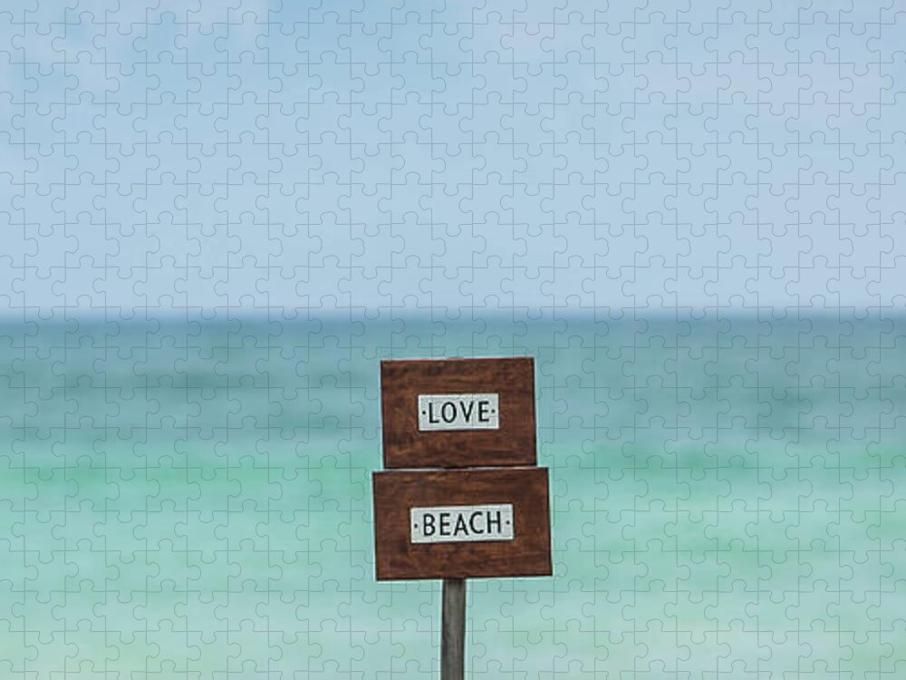 Tulum Jigsaw Puzzle featuring the photograph Love Beach Tulum, Mexico by Julieta Belmont