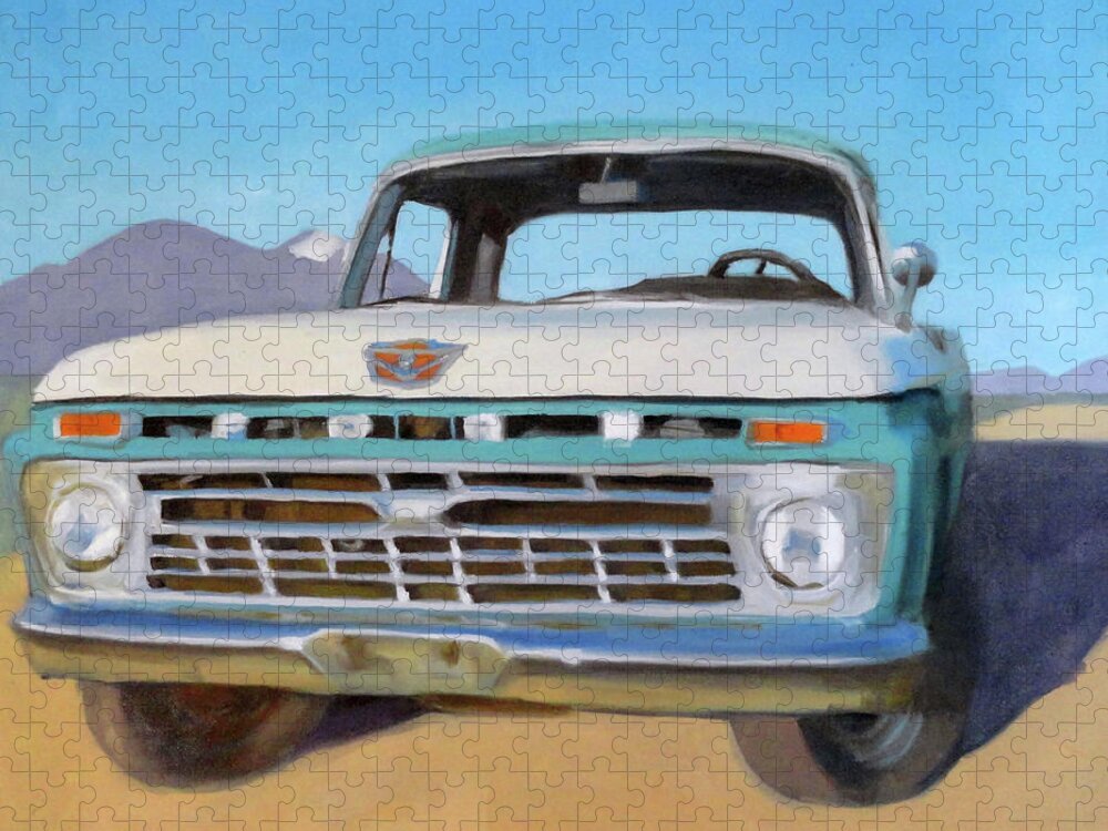 Ford Jigsaw Puzzle featuring the painting Lovers Lane by Elizabeth Jose