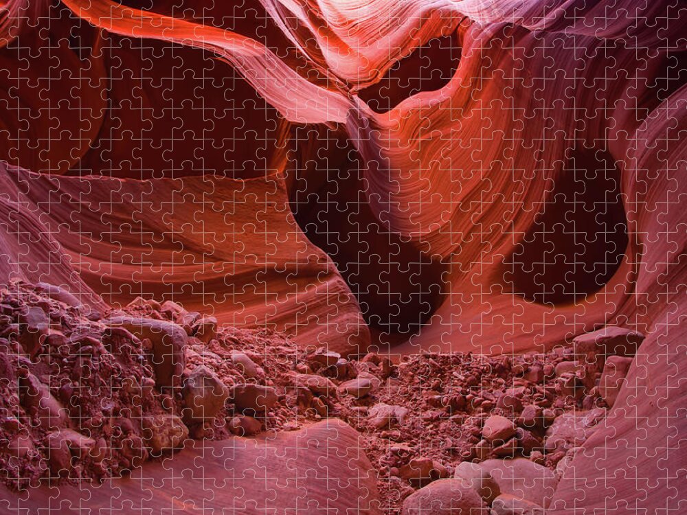 Tranquility Jigsaw Puzzle featuring the photograph Lower Antelope Canyon by By Michael A. Pancier