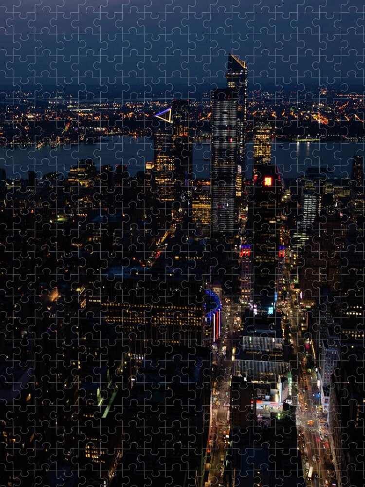 Chrysler Building Jigsaw Puzzle featuring the photograph Madison Square Garden at Night by Crystal Wightman