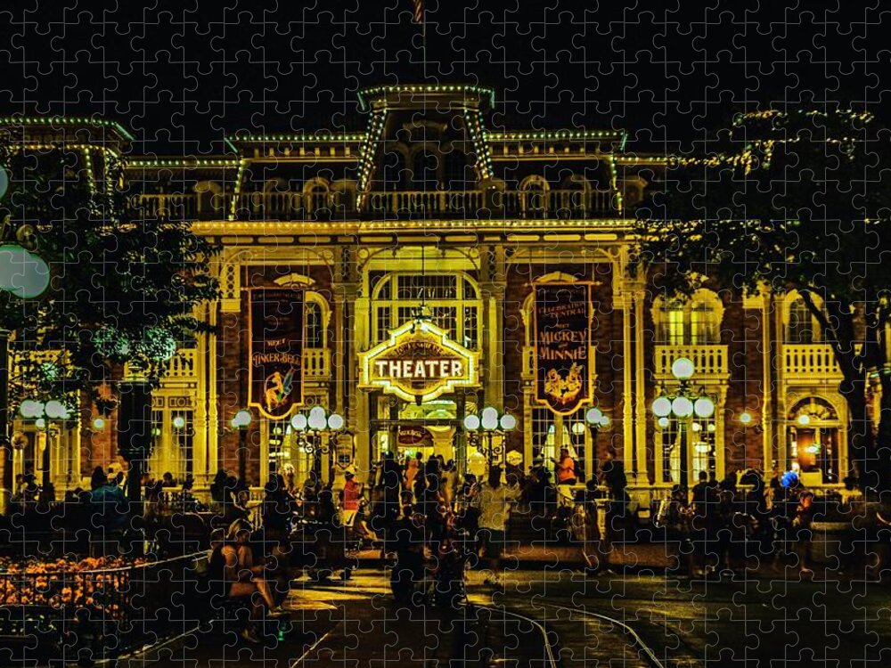  Jigsaw Puzzle featuring the photograph Main Street Theater by Rodney Lee Williams