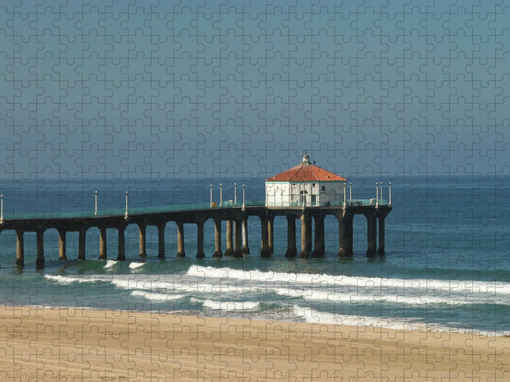 Scenics Jigsaw Puzzle featuring the photograph Manhattan Beach Pier by Frankvandenbergh