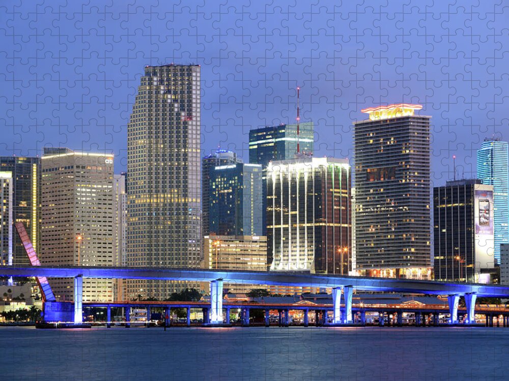 Downtown District Jigsaw Puzzle featuring the photograph Miami, Florida by Jumper