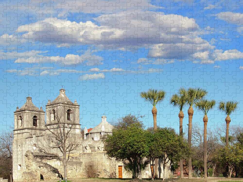 Built Structure Jigsaw Puzzle featuring the photograph Mission Concepcion, San Antonio, Texas by Ivanastar