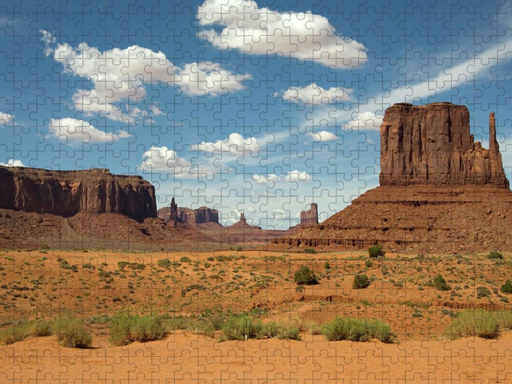 Scenics Jigsaw Puzzle featuring the photograph Monument Valley Navajo National Park by Stevenallan
